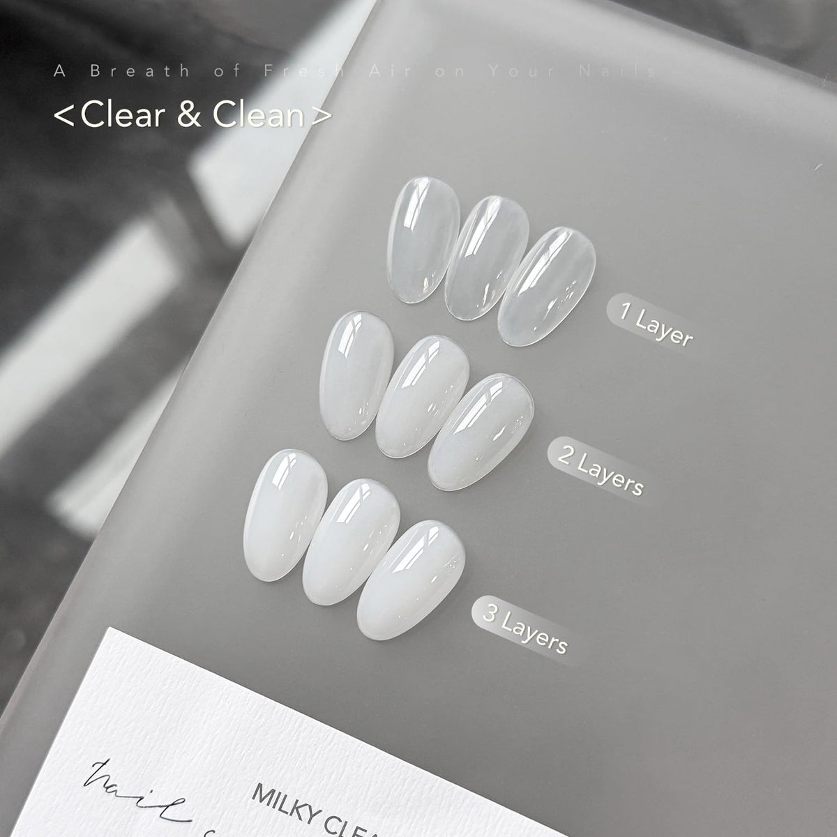 Close-up of GAOY Jelly White Gel Nail Polish texture