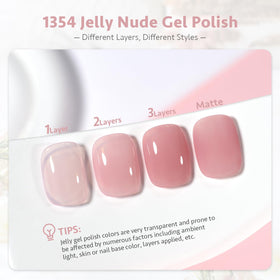 Close-up of GAOY Sheer Maroon Gel Nail Polish texture