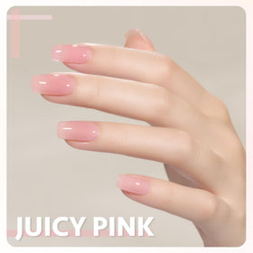 Close-up of GAOY Sheer Pink Nude Gel Nail Polish texture