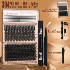 Close-up of Geeneiya lash bond and tweezers