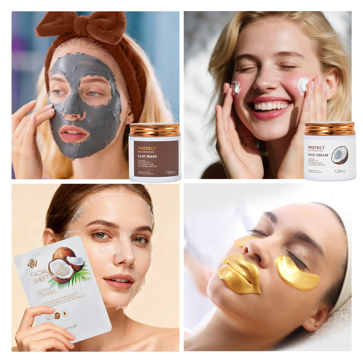 Close-up of gel lip mask from RA ROSA ACCA Coconut Skin Care Kit