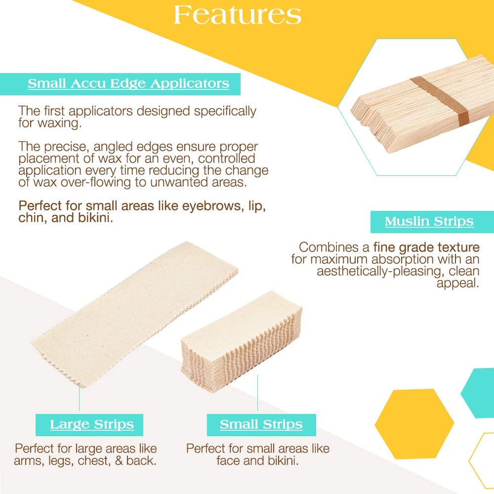 Close-up of GIGI small accu edge applicators for precise wax application