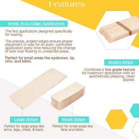 Close-up of GIGI small accu edge applicators for precise wax application