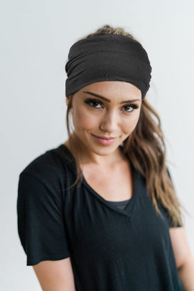 Close-up of GiLi blue headband showing texture