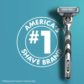 Close-up of Gillette Mach 3 Razor blade