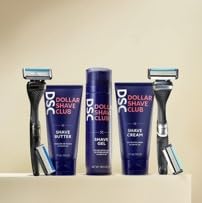 Close-up of Gillette razor and shave butter in toiletry kit