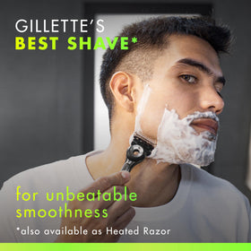 Close-up of Gillette Razor Blade with Exfoliating Bar