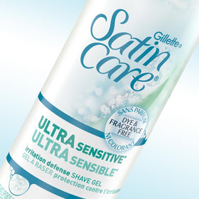 Close-up of Gillette Venus Satin Care Ultra Sensitive Shave Gel texture