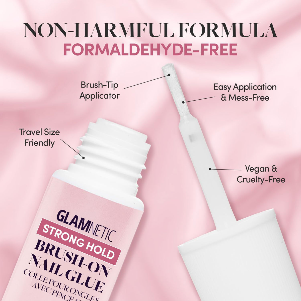 Close-up of Glamnetic Brush On Nail Glue applicator