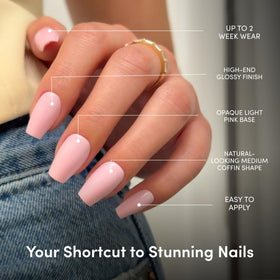 Close-up of Glamnetic Press On Nails showing glossy finish