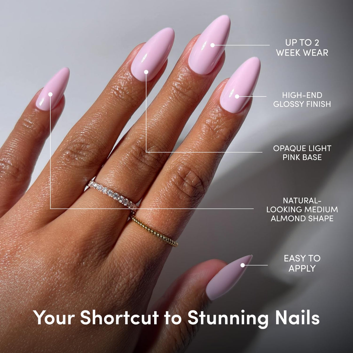 Close-up of Glamnetic Press On Nails showing tapered fit