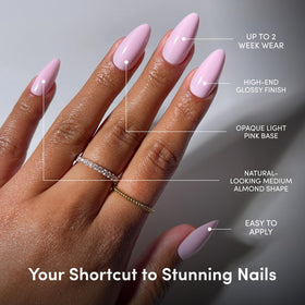 Close-up of Glamnetic Press On Nails showing tapered fit
