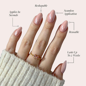 Close-up of Glamnetic Press On Nails showing various sizes