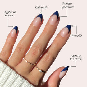 Close-up of Glamnetic Press On Nails showing various sizes