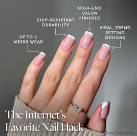 Close-up of Glamnetic Press On Nails with glossy finish