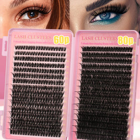 Close-up of Gmagictobo lash clusters in various lengths