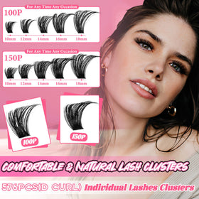 Close-up of Gmagictobo lash clusters in various lengths