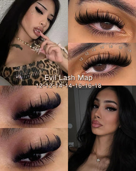 Close-up of Goddvenus lash clusters showing pre-made spikes