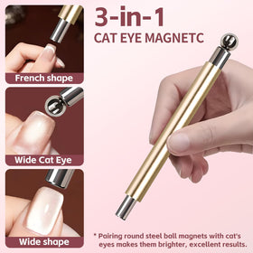 Close-up of gold nail magnet from uadbau Cat Eye Magnet Set