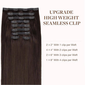 Close-up of GOO GOO Clip in Hair Extensions clips
