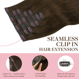 Close-up of GOO GOO Clip in Hair Extensions clips