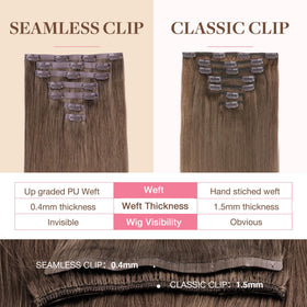 Close-up of GOO GOO Clip in Hair Extensions clips
