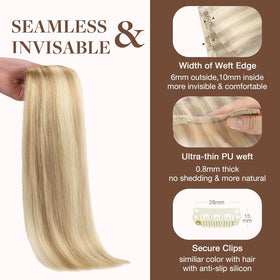 Close-up of GOO GOO Clip in Hair Extensions clips