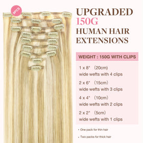 Close-up of GOO GOO Clip in Hair Extensions clips and texture