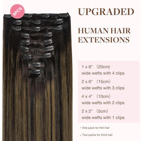 Close-up of GOO GOO Clip in Hair Extensions clips and weft