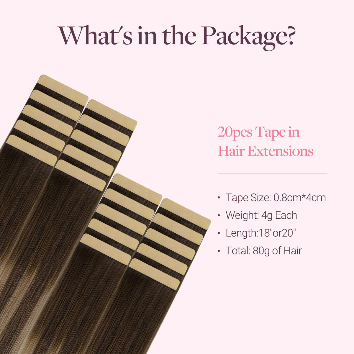 Close-up of GOO GOO Tape in Hair Extensions showing texture