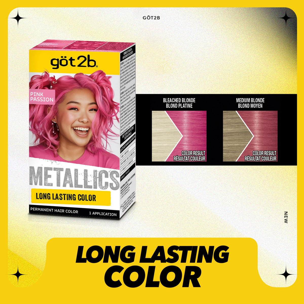 Close-up of Got2B Metallics colour cream tube