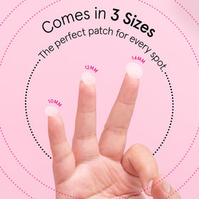 close-up of grace & stella pimple patch on skin