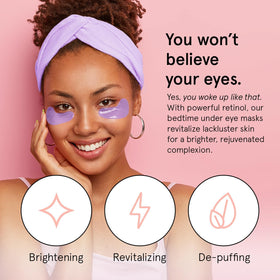 close-up of grace & stella Retinol Under Eye Patches texture