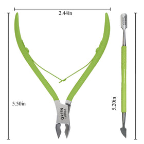 Close-up of GREEN ESTETICA Cuticle Nipper blade