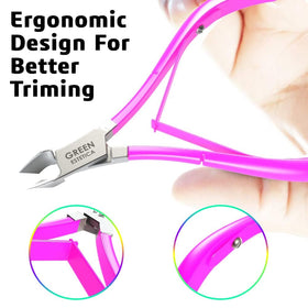 Close-up of GREEN ESTETICA cuticle nipper blades