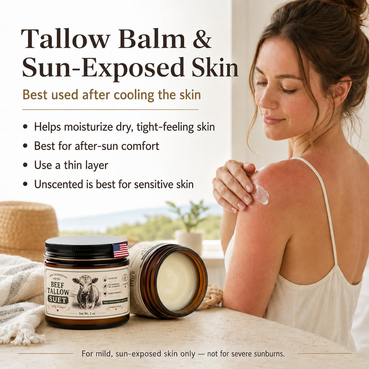 Close-up of Handmade Unscented Tallow Balm texture