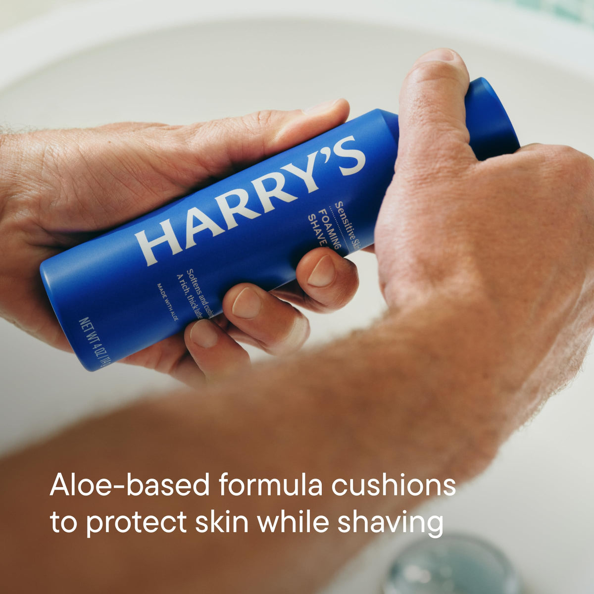 Close-up of Harry's razor blade cartridge