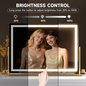 Close-up of Hasipu Vanity Mirror showing light settings