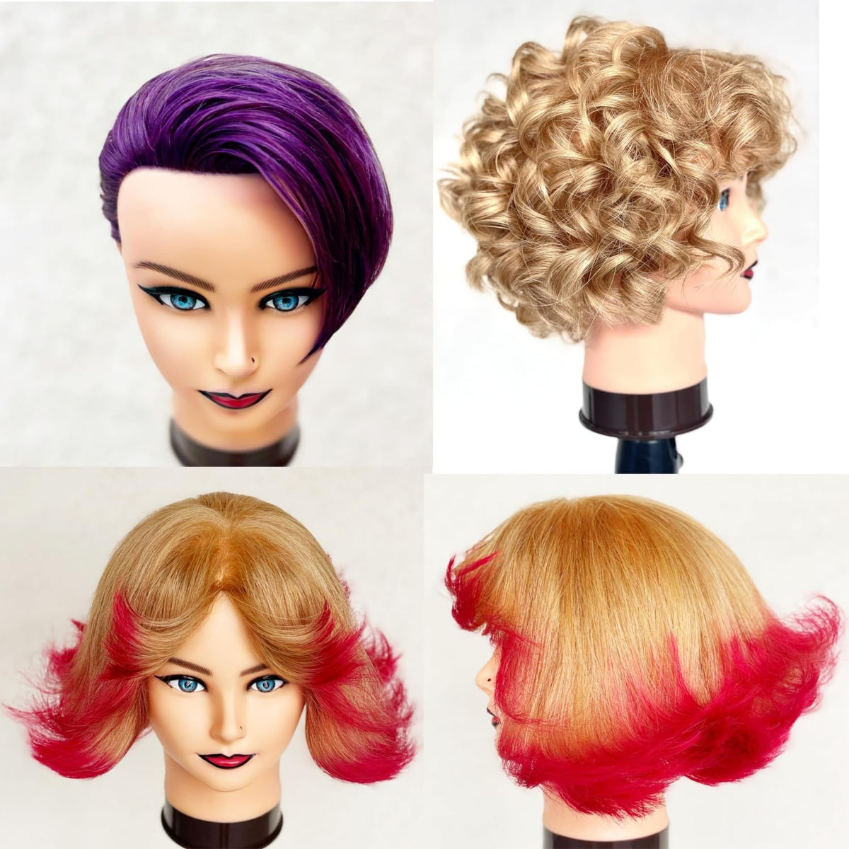 Close-up of Headwinn mannequin head hair texture
