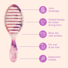 Close-up of HeatFlex bristles on Wet Brush Speed Dry Hair Brush