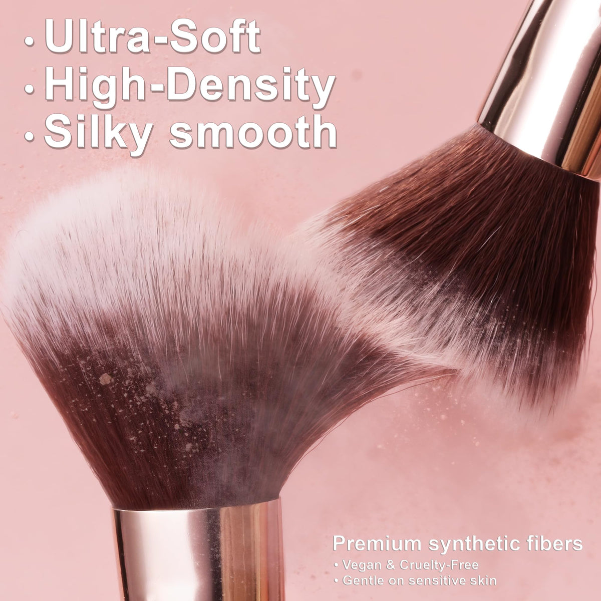 Close-up of HEDIVIA makeup brush bristles