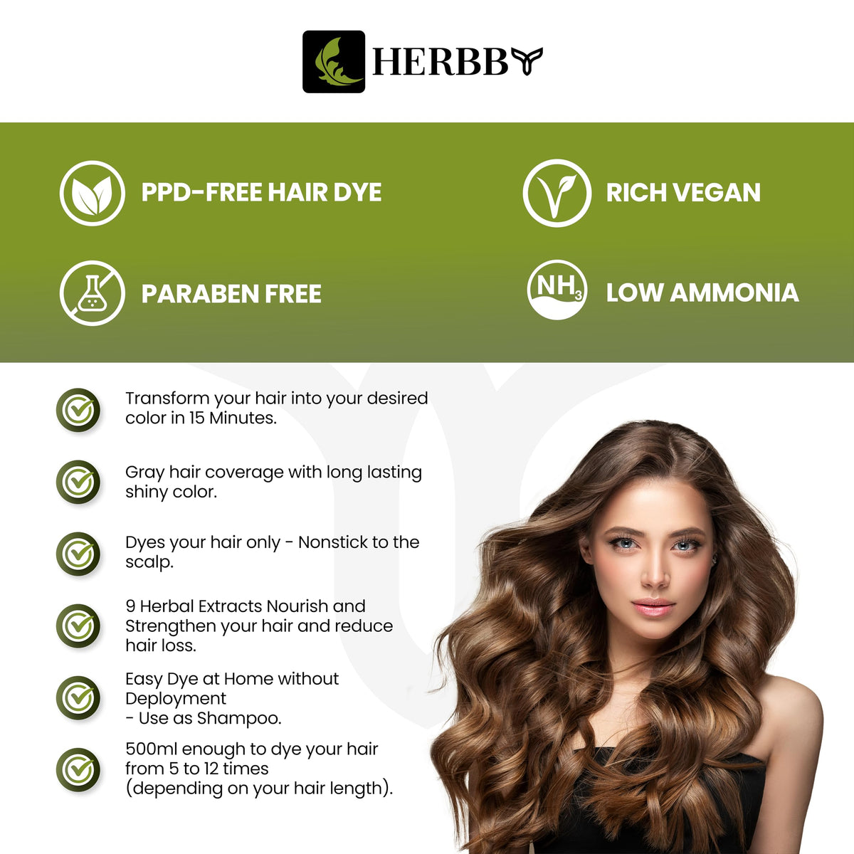 Close-up of HERBBY shampoo texture on hand