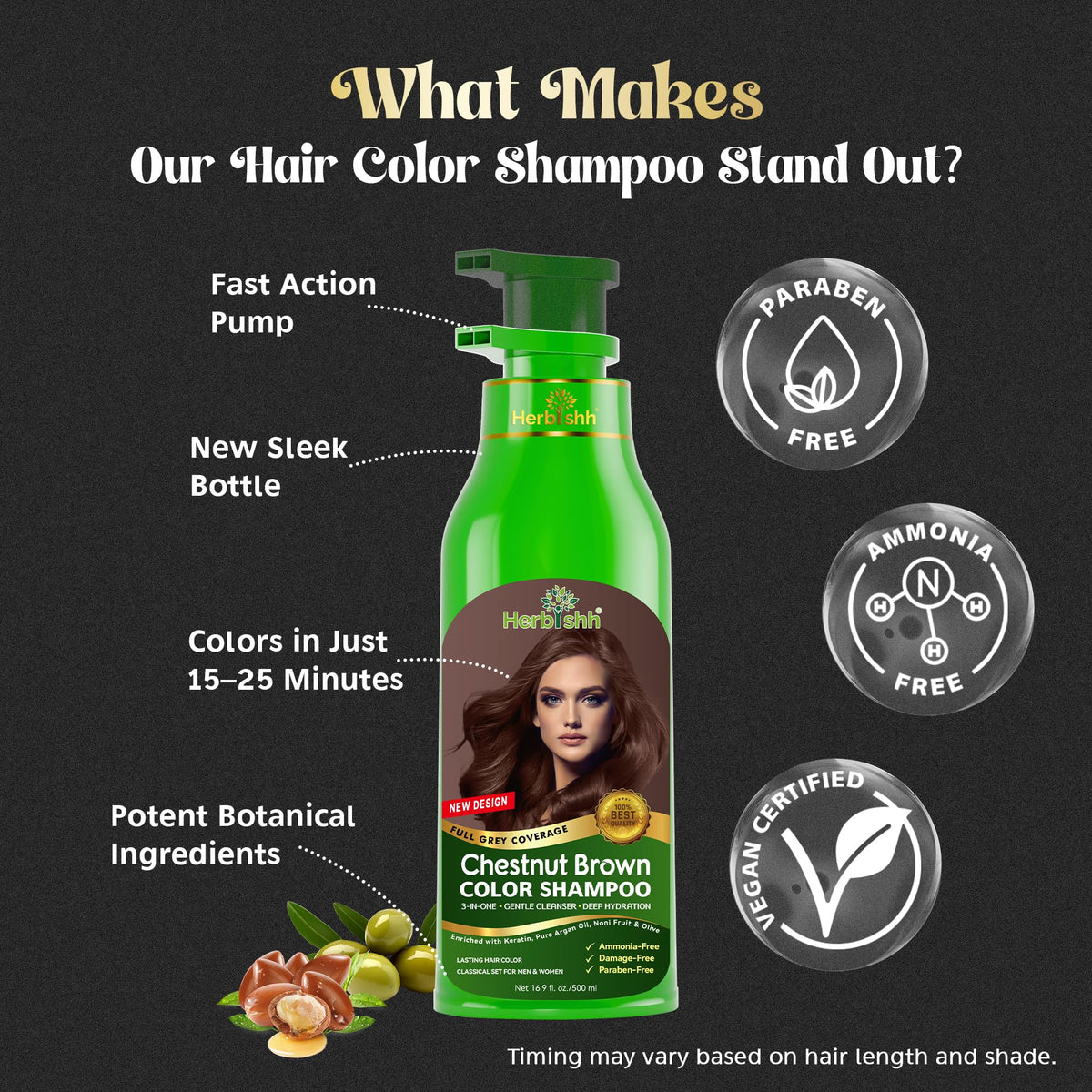 Close-up of Herbishh Hair Colour Shampoo texture