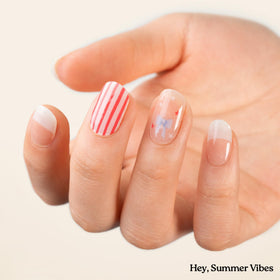 close-up of heyhae gel nail strips showing texture