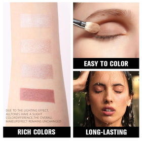 Close-up of HHLTOH eyeshadow texture and pigmentation