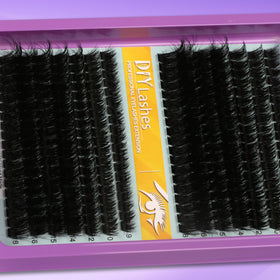 Close-up of Himirell C Curl Lash Clusters showing fluffiness