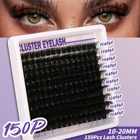 Close-up of Himirell eyelash clusters in different styles
