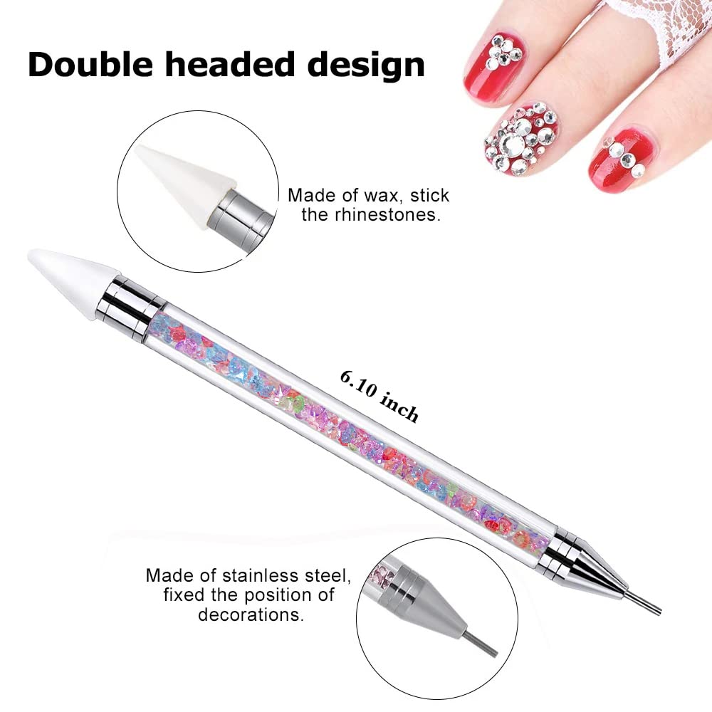 Close-up of HiMo Nail Rhinestone Picker Tool showing dual-ended design