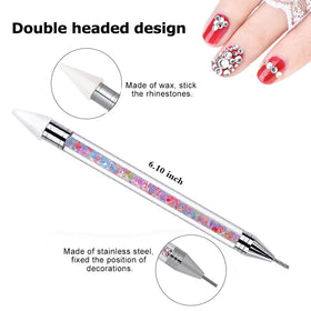 Close-up of HiMo Nail Rhinestone Picker Tool showing dual-ended design