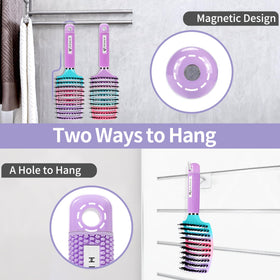 Close-up of HIPPIH hair brush nylon pins